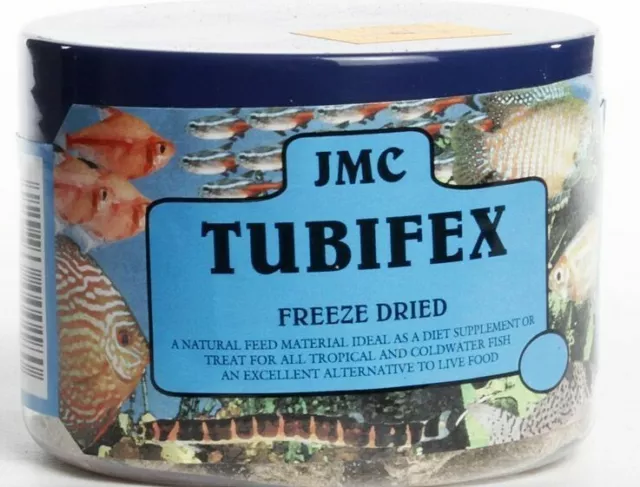 Aquarium fish food - TUBIFEX freeze dried worms 20 / 30g TUB - tank feed