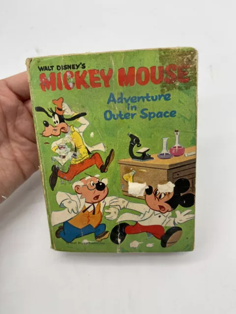 Mickey Mouse Adventure in Outer Space Hardback Big Little Book Whitman 1968