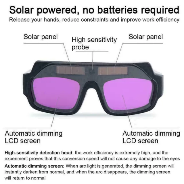 Occhiali da casco scudo per saldatura auto solare oscurante tecnologia lente ava