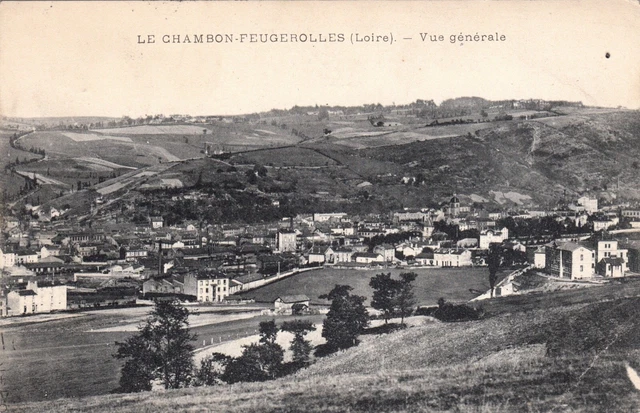 CARTE POSTALE ANCIENNE LOIRE LE CHAMBON-FEUGEROLLES vue générale ...