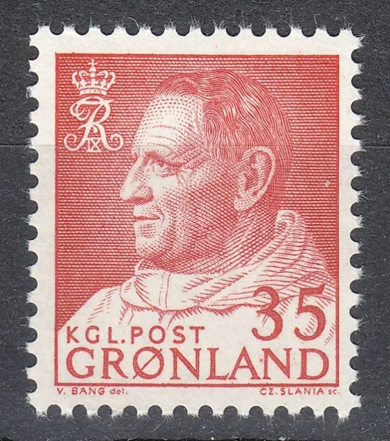 Greenland 1964 Mi 54 Sc 56 MNH King Frederick IX single.Slania **