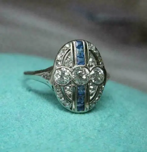 3.22 Carat Round Cut Lab-Created Diamond Three-Stone Set Royal Old Vintage Rings