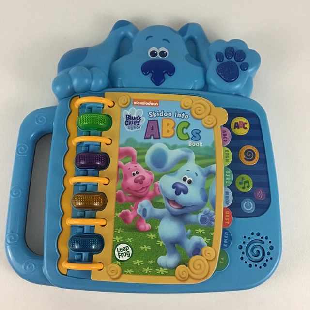 LEAP FROG BLUE'S Clues & You Skidoo Into ABC's Electronic Learning Book