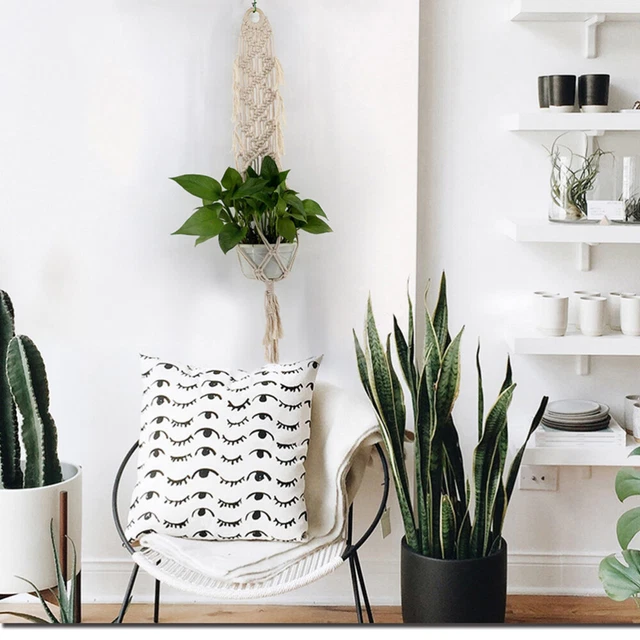 110cm Bohemia Plant Hanger Blumentopf Pflanzenhalter für Indoor Outdoor Deckende 3