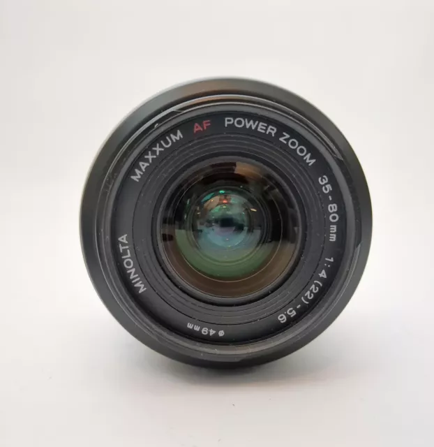 Minolta Maxxum AF Power Zoom 35-80mm F/4-5.6 Camera Lens 1:4-5.6 A-Mount w/ Case