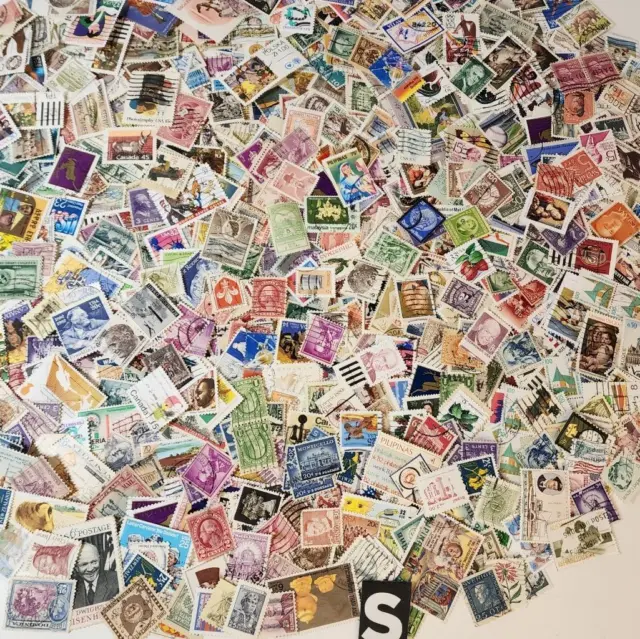 4 oz used cancelled postage stamps off paper US International worldwide S
