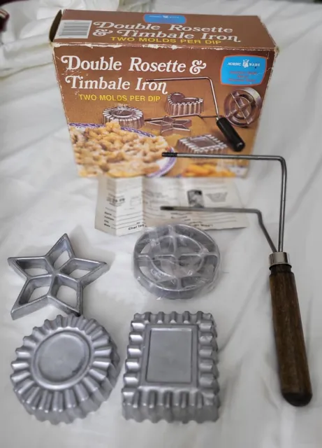 NORDIC WARE Double Rosette and Timbale Iron Never Used NEW