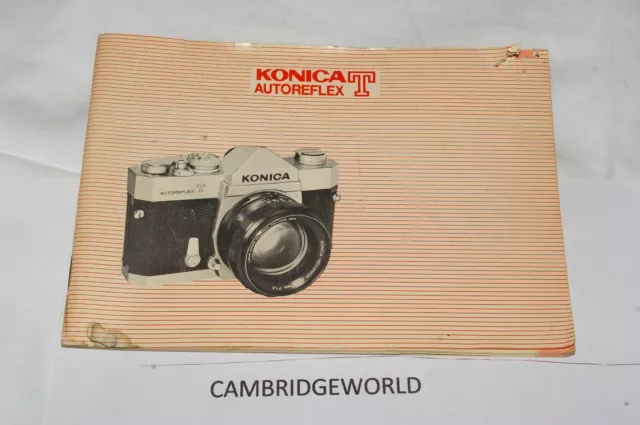 Konica T Camera Instruction Manual Guide Book Original Genuine