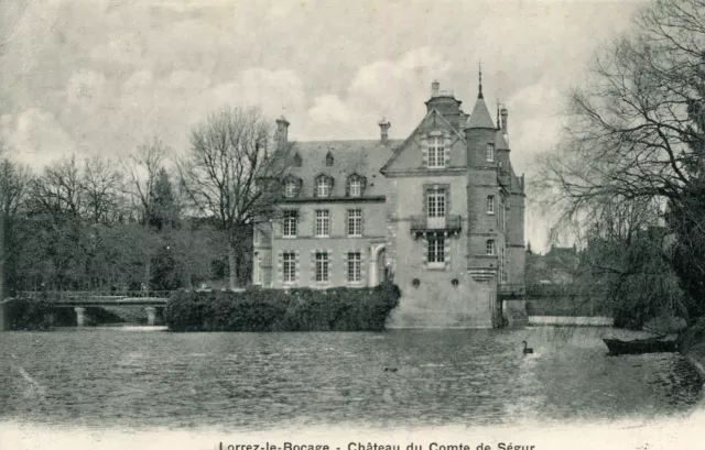 Carte LORREZ LE BOCAGE PREAUX Château du Comte de Ségur
