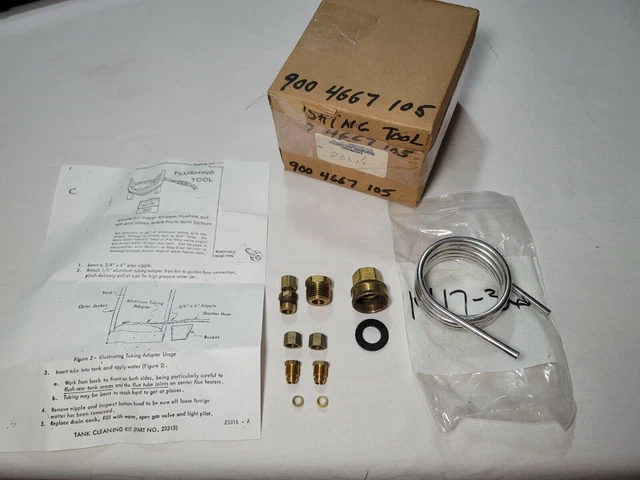 A.O. SMITH 23315, Flushing Tool, Cleaning Tank Bottom, 36" Tubing, 3/4" Hose Con