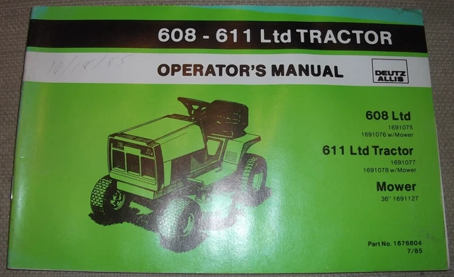 Lot Of 2 Allis Chalmers Roto Baler Manuals – Service & Shop Repair, Owners Operating