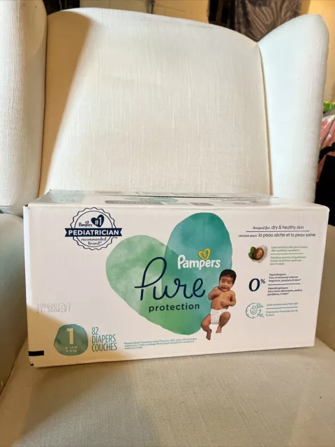 Pampers Pure Protection Diapers Super Pack - Size 1 - 82ct