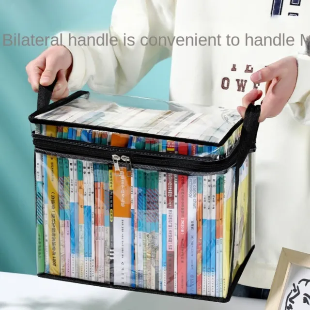 Zipper Comic Book Storage Bag Transparent Collection Container  Student