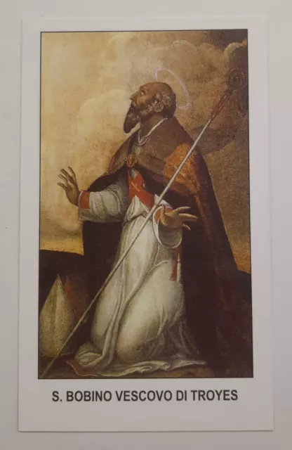 Santino SAN BOBINO VESCOVO  DI TROYES Holy Card Image Pieuse Heiligenbild Prayer