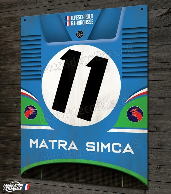 Banderole PVC Simca 1000 Rallye 2 - Déco Garage Atelier - Vintage France