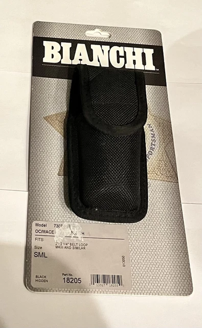 Bianchi AccuMold 7307 OC/Mace 2"-2 1/4" Belt Loop Black Pouch/ MKIII & Similar