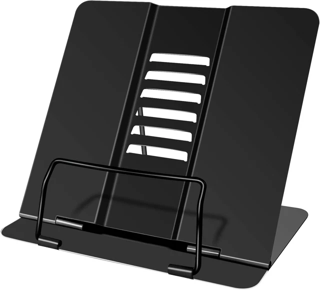 Porta Documenti Da Scrivania In Metallo - 7 Posizioni Regolabili Per Libri E Fogli - Foto 4