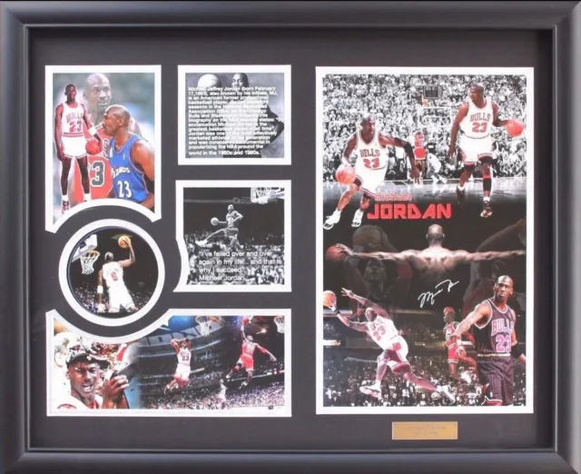 New Michael Jordan Signed Chicago Bulls Limited Edition Memorabilia Framed