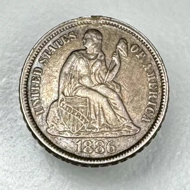 1886 Seated Liberty Dime Love Token BEAUTIFUL ENGRAVING!!! FANTASTIC EXAMPLE!!!