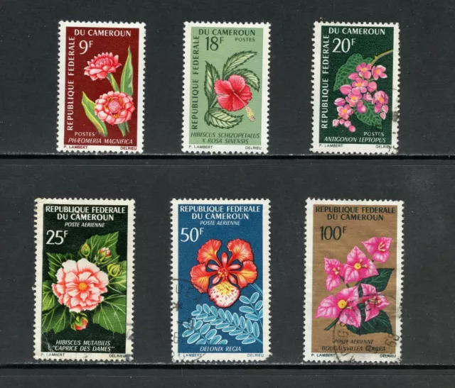 R2189  Cameroun   1966  flora flowers  6v.   MLH/used