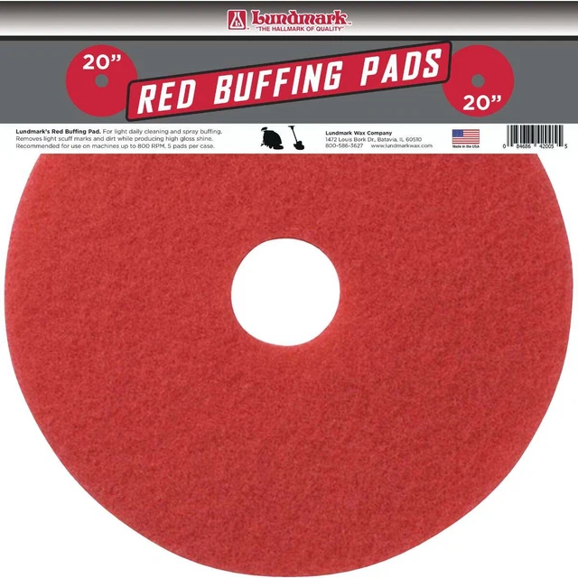 Lundmark 20 In. Red Scrub Pad (5-Pack) TKL20R Lundmark TKL20R 20 In.