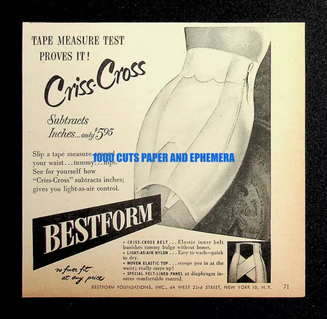 1955 B. ALTMAN & Co. PRINT AD Olga French Secret Bra Power Net Girdle  $9.99 - PicClick
