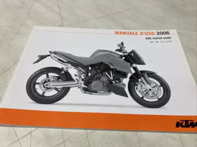 KTM 990 Super Duke 2006 Manuel utilisateur propriétaire notice entretien italien