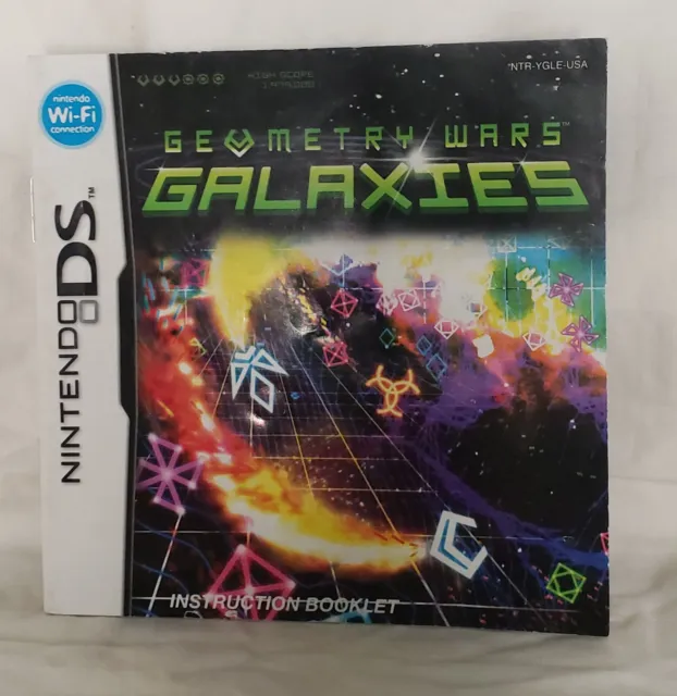 Nintendo DS Geometry Wars Galaxies Manual ONLY