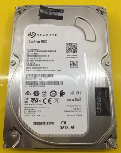 Seagate 1TB HDD 3,5" SATA Desktop Festplatte 6GB/s 72000RPM ST1000DM003
