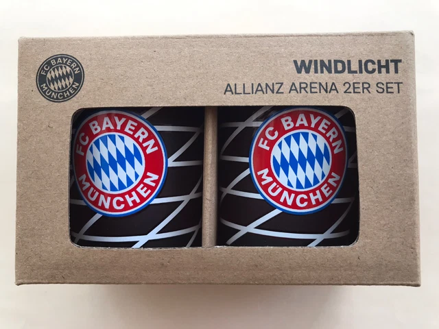 Windlicht Teelicht 24948 Deko Allianz Arena 2er Set FC Bayern München