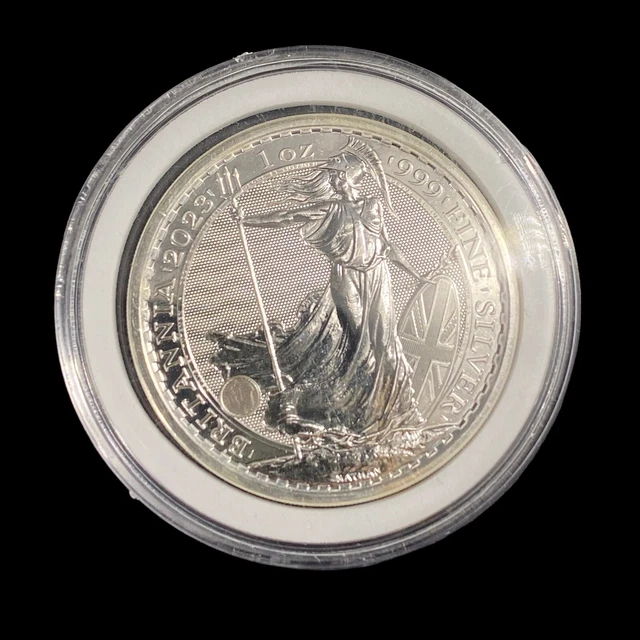 2023 QUEEN ELIZABETH II British Silver Britannia Coin 999 Fine Silver