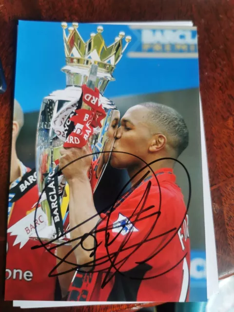 Quinton Fortune Hand Signed Poster Man United South Africa A4