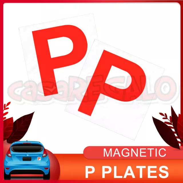 2PC MAGNETIC RED P Plates NSW P Plate FOR New South Wales $3.75