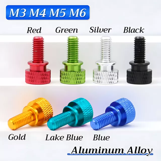 Aluminum Alloy Knurled Thumb Screws PC Computer Case Hand Grip Knob Bolts