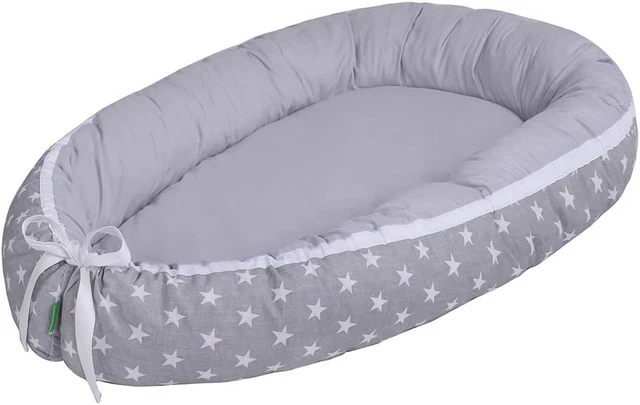 LULANDO Baby-Nest cocon pour bébé/nourrisson, à usage White Stars/Grey