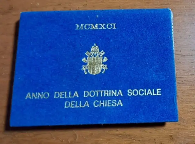 moneta 500 lire argento Vaticano anno della dottrina sociale della chiesa 1991
