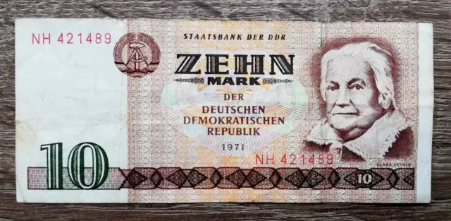 Banknote DDR  10 Mark 1971     Lot 2