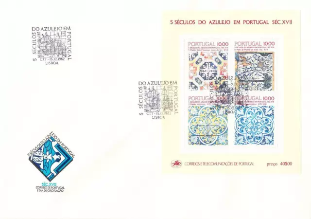 Portugal FDC 1982 - 500 Jahre Azulejos in Portugal