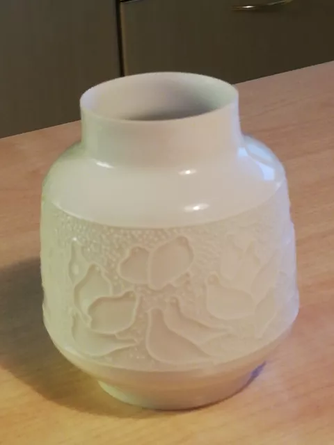 Kleine, weiße Porzellan Vase Hutschenreuther Selb, Kunstabteilung, 10 cm