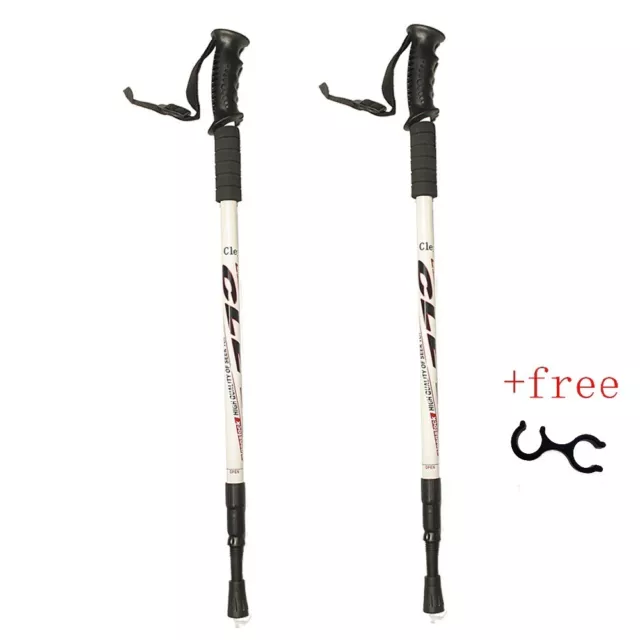 2Pc/Pair 135CM Walking Stick Trekking Aluminum alloy Climbing Stick Telescopic