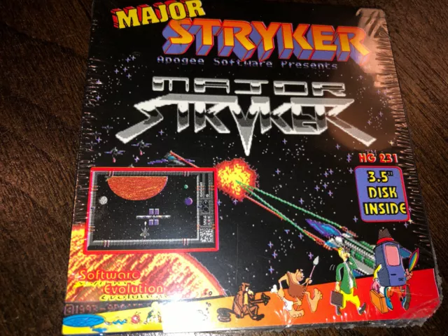 Major Stryker NEW Sealed PC DOS, 3.5" RARE Shareware vintage video game