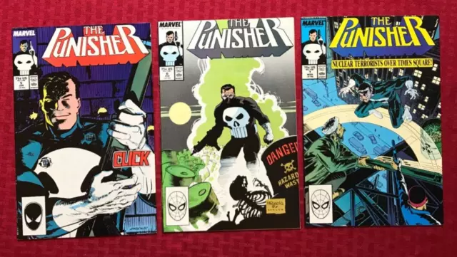 The Punisher lot #5 VF/NM, #6 VF/NM, #7 VF+ 1987 Marvel