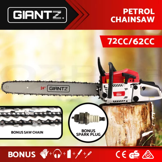 Giantz Petrol Chainsaw Chain Saw Commercial E-Start Bar Top Handle Tree Pruning