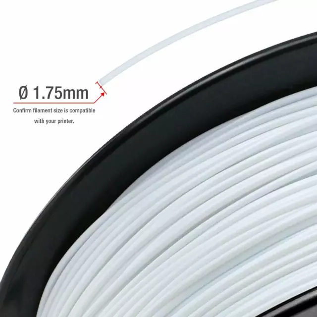 ACENIX® High Quality White Nylon Filament 1.75mm/1Kg Spool for 3D Printers 2