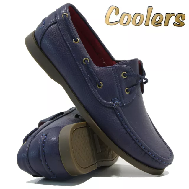 Mens Lace Up Walking Boat Deck Casual Comfort Driving Moccasin Loafer Shoes Size