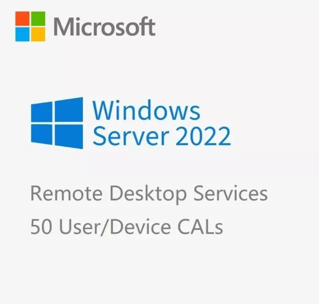 Windows Server 2022 Remote Desktop Services RDS CAL - 50 User/Device CALs