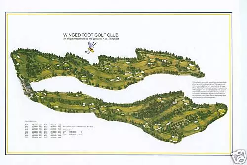 Winged Foot Golf Club - 1923 A.W. Tillinghast - a VintageGolfCourseMap