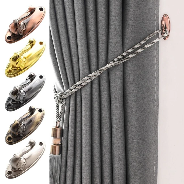 Hold Practical Curtain Holder Wall Hanger Curtain Holdback Mounted Metal Hooks