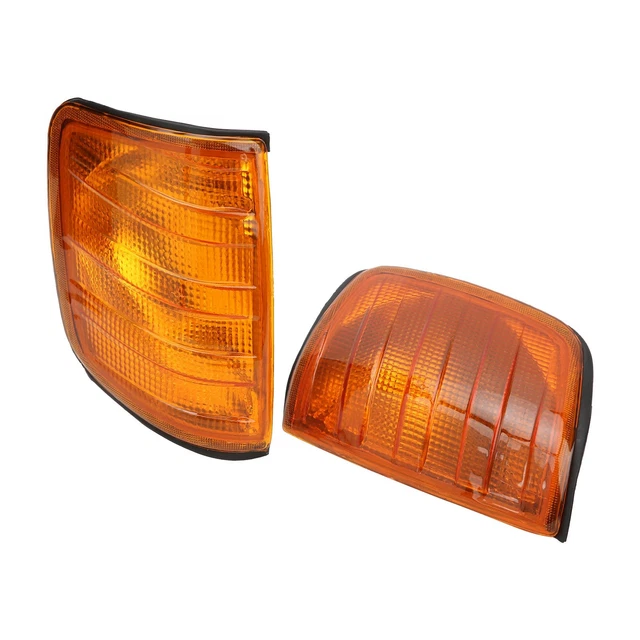 2pcs Amber Corner Parking Light Housing 183290012B For Eclass W124 19851995