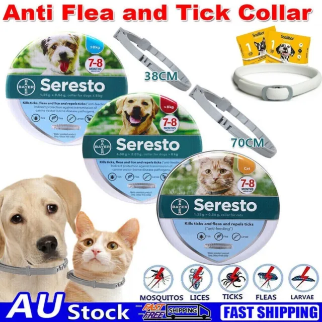 Adjustable Anti Flea And Tick Collar 8 Month Protection Pet Large Small Dogs Cat